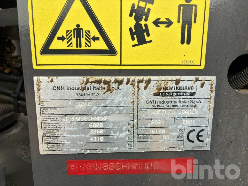 Chargeuse sur pneus New Holland W80 C