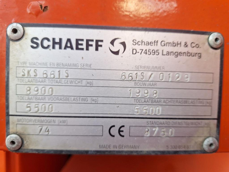 Chargeuse sur pneus Schaeff SKS 661