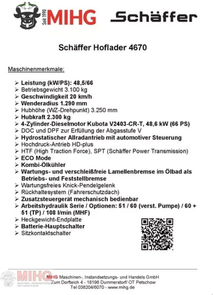 Chargeuse sur pneus Schäffer 4670