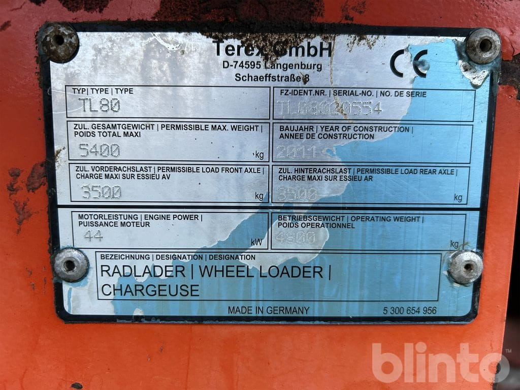 Chargeuse sur pneus Terex TL80