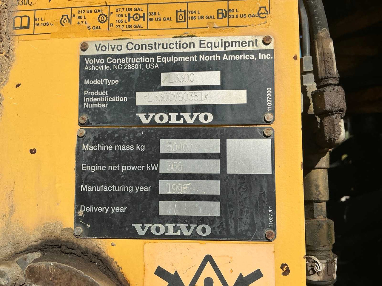 Chargeuse sur pneus VOLVO L330B