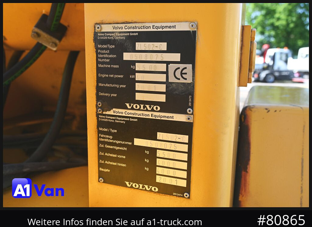 Chargeuse sur pneus VOLVO Volvo  ZL 502-C