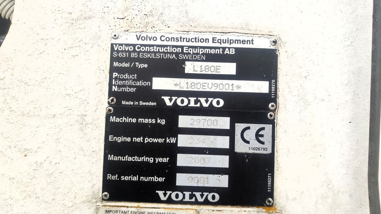 Chargeuse sur pneus Volvo L180E