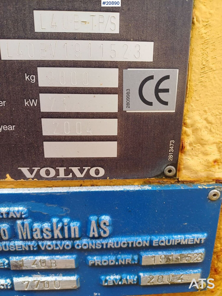 Chargeuse sur pneus Volvo L40B