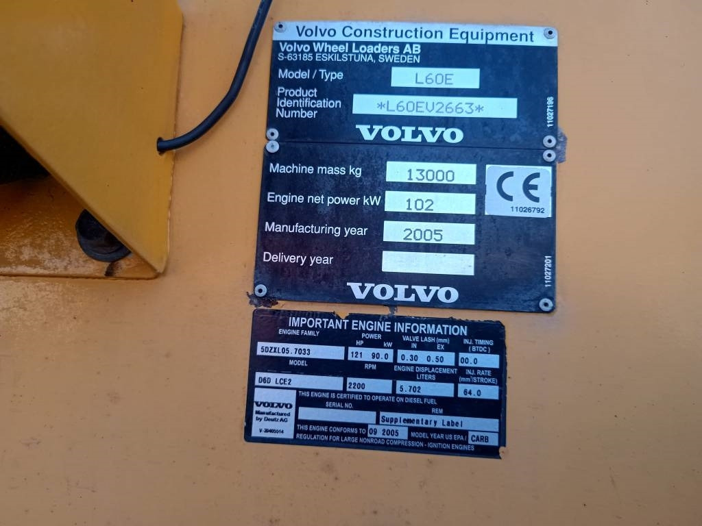 Chargeuse sur pneus Volvo L60E RASVARILLA