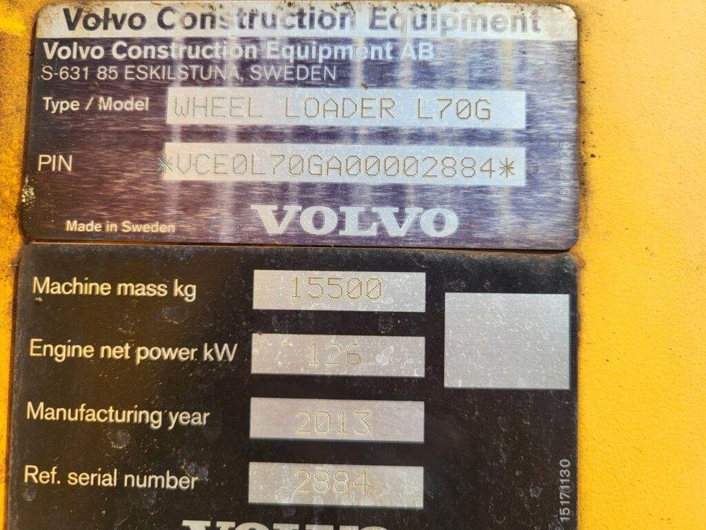 Chargeuse sur pneus Volvo L70G