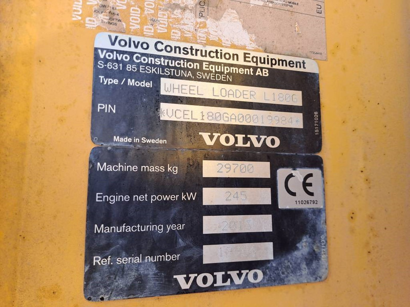 Chargeuse sur pneus Volvo L 180 G