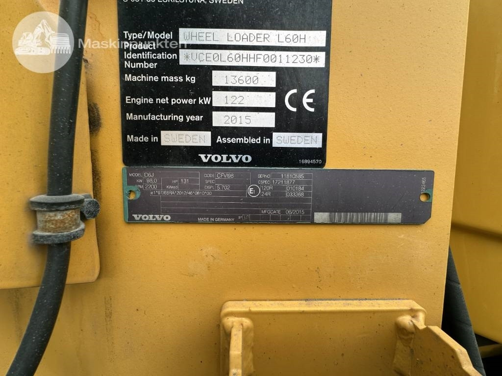 Chargeuse sur pneus Volvo L 60 H