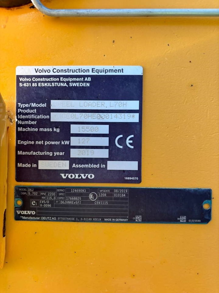 Chargeuse sur pneus Volvo L 70 H