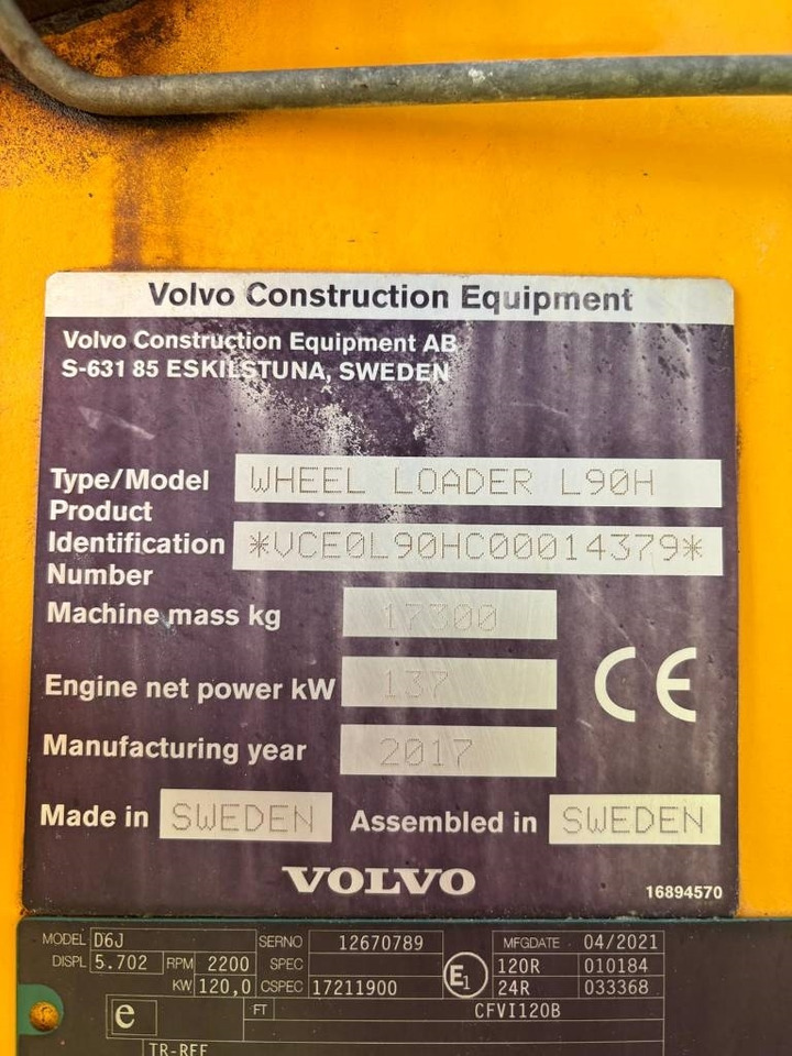 Chargeuse sur pneus Volvo L 90 H