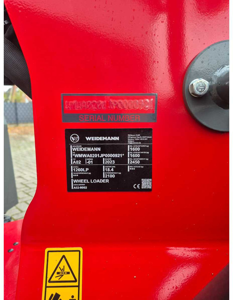 Chargeuse sur pneus WEIDEMANN - 1260 LP - SHOVELS - 2023