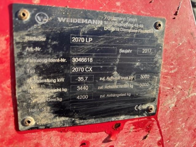 Chargeuse sur pneus Weidemann 2070 CX LP