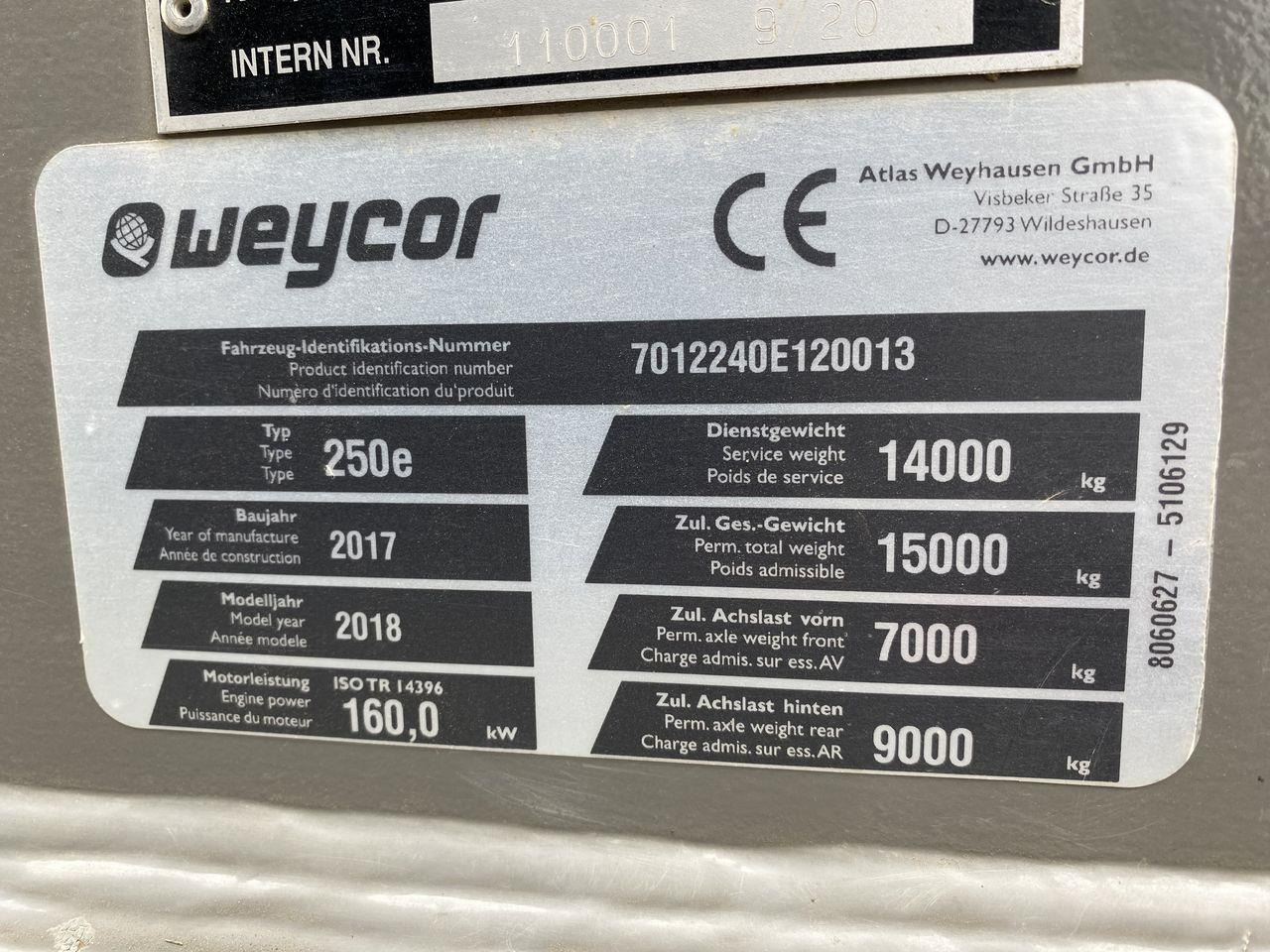 Chargeuse sur pneus Weycor AR250e