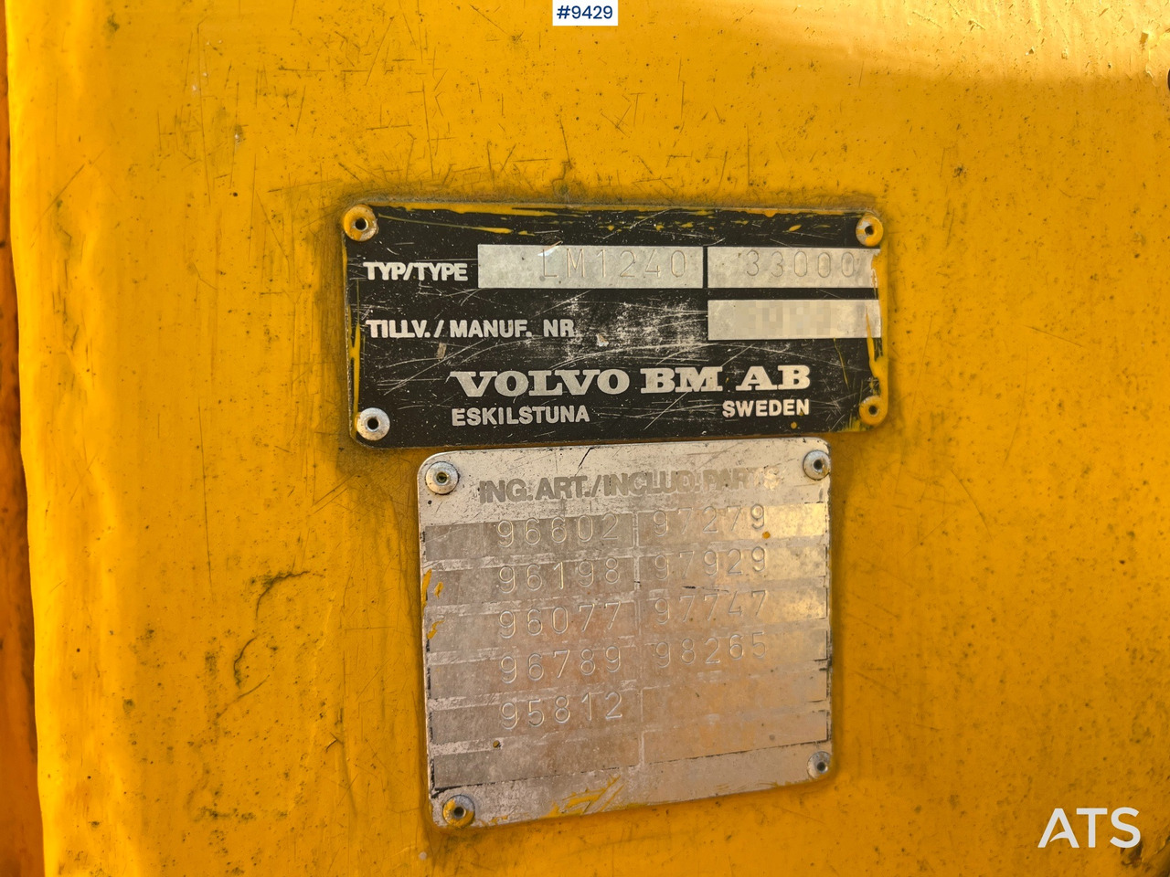Chargeuse sur pneus Wheel Loader - Volvo BM-LM1240