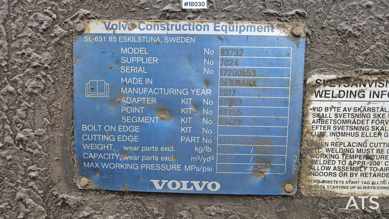 Chargeuse sur pneus Wheel loader VOLVO L180H (2017)