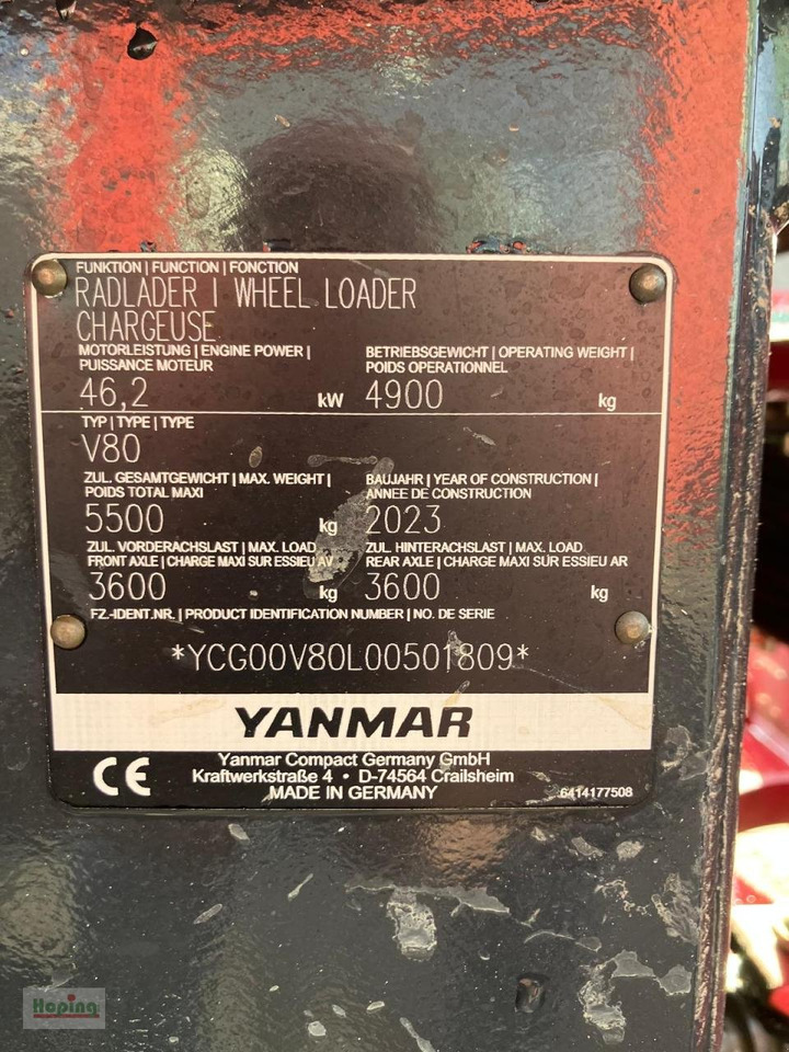 Chargeuse sur pneus Yanmar V80/5-ATO