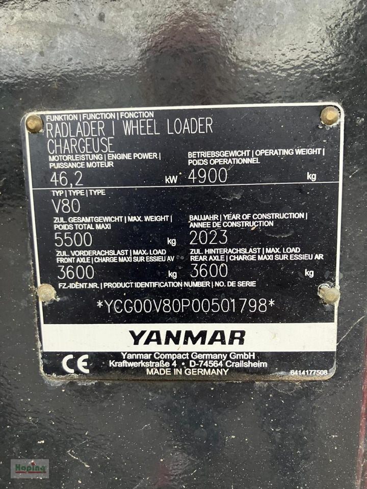 Chargeuse sur pneus Yanmar V80/5-ATO