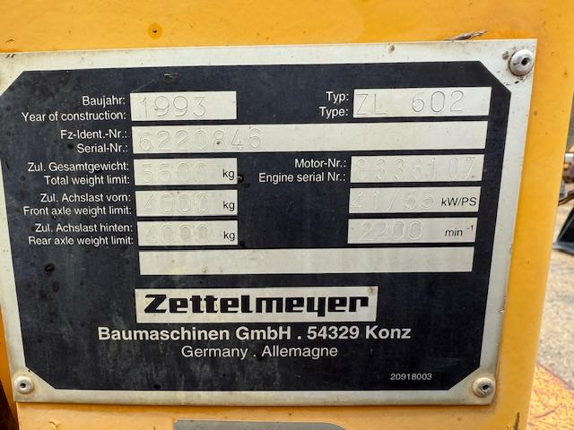 Chargeuse sur pneus Zettelmeyer ZL 602