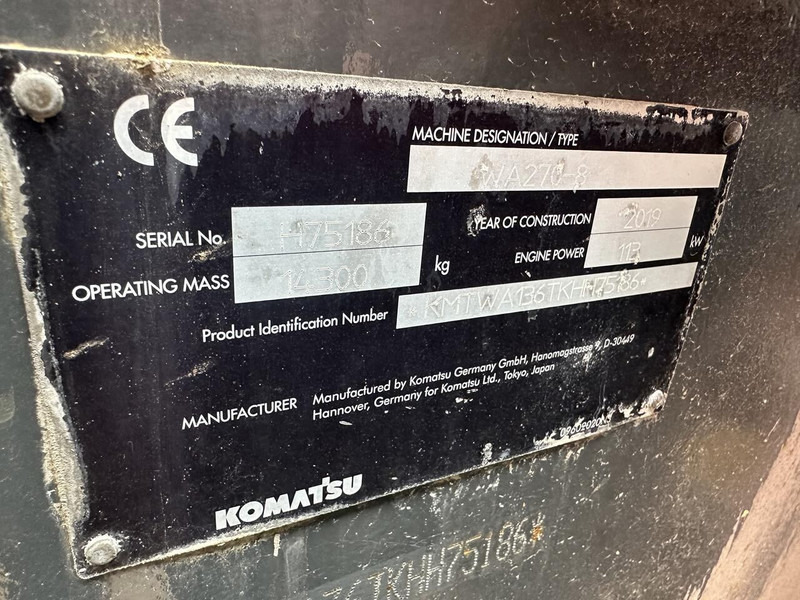 Chargeuse sur pneus shovel WA270 8 - Gebruikt