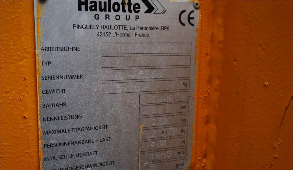 Nacelle télescopique Haulotte H14TX Diesel, 4x4 Drive, 14m Working Height, 10.7m: photos 6
