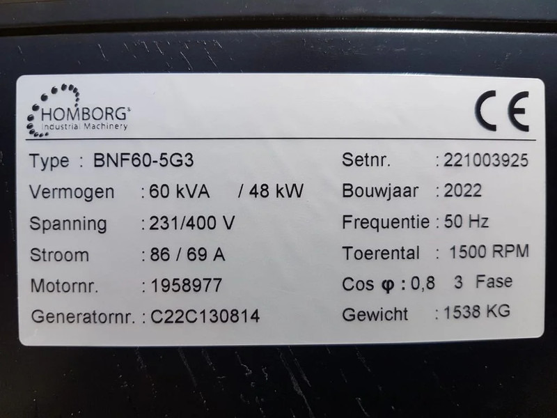 Groupe électrogène neuf Himoinsa HFW60 Iveco Stamford 60 kVA Supersilent generatorset New !: photos 6