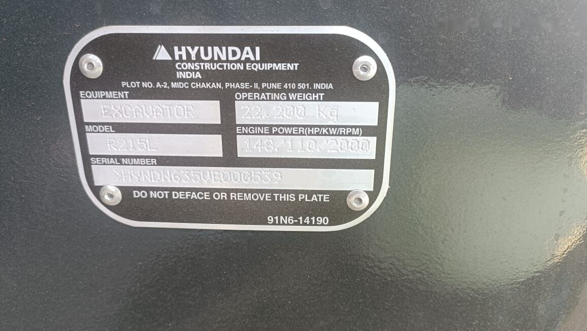 Pelle sur chenille neuf Hyundai R 215L Smart Plus - NOT FOR SALE IN THE EU/NO CE MARKING: photos 20