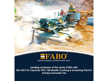 Machine d'exploitation minière FABO MOBILE CRUSHING PLANT
