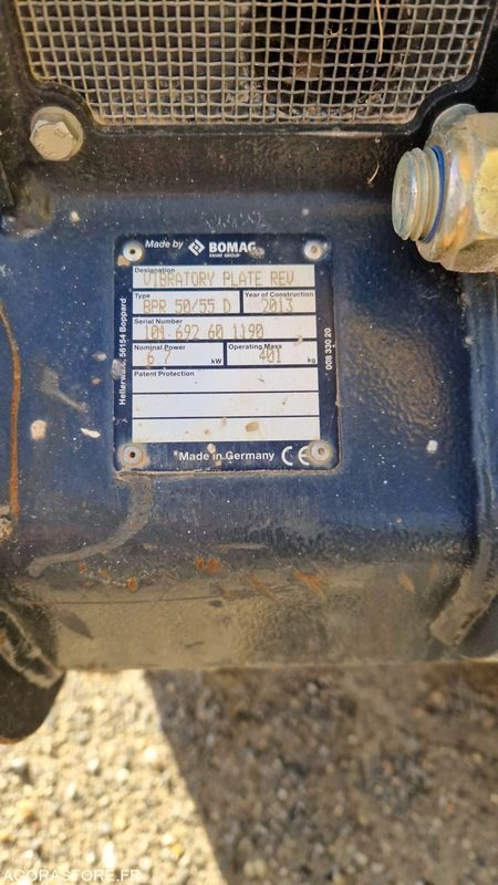 Matériel de chantier Plaque vibrante - Bomag 50/55