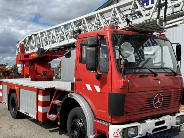 Camion avec nacelle Mercedes-Benz 1422NG Ziegler Feuerwehr Leiter 30m Rettungskorb: photos 5