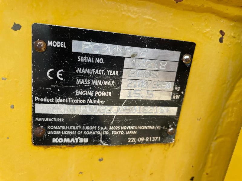 Mini pelle Komatsu PC20R-8