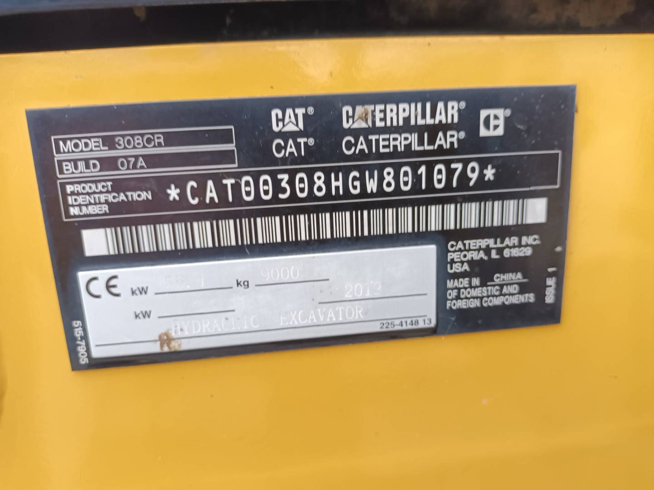 Pelle sur chenille CAT 308