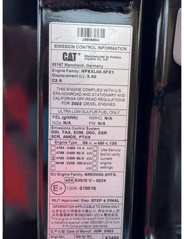 Pelle sur chenille CAT 315-07