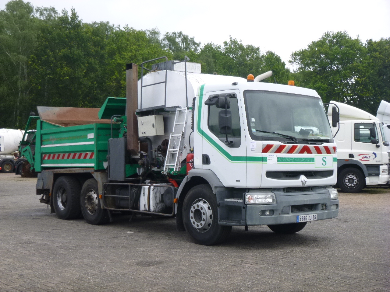 Répandeuse pour transport de bitume Renault Premium 340 6x2 Road repair bitumen tank 6 m3 / tipper: photos 6
