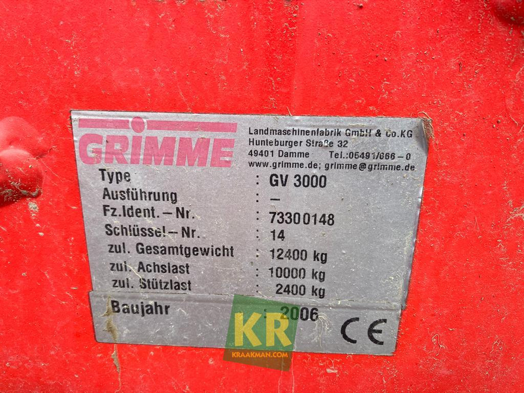 Arracheuse de pommes de terre GV 3000 Grimme