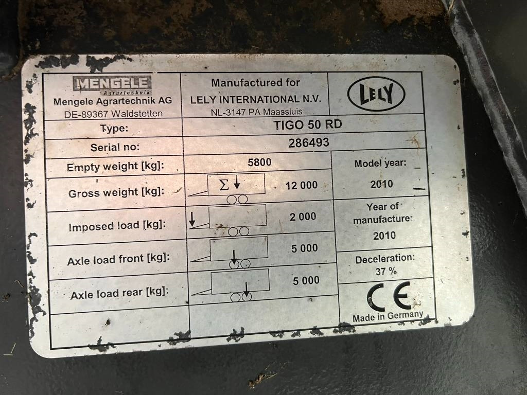 Autochargeuse Lely Tigo 50 R D