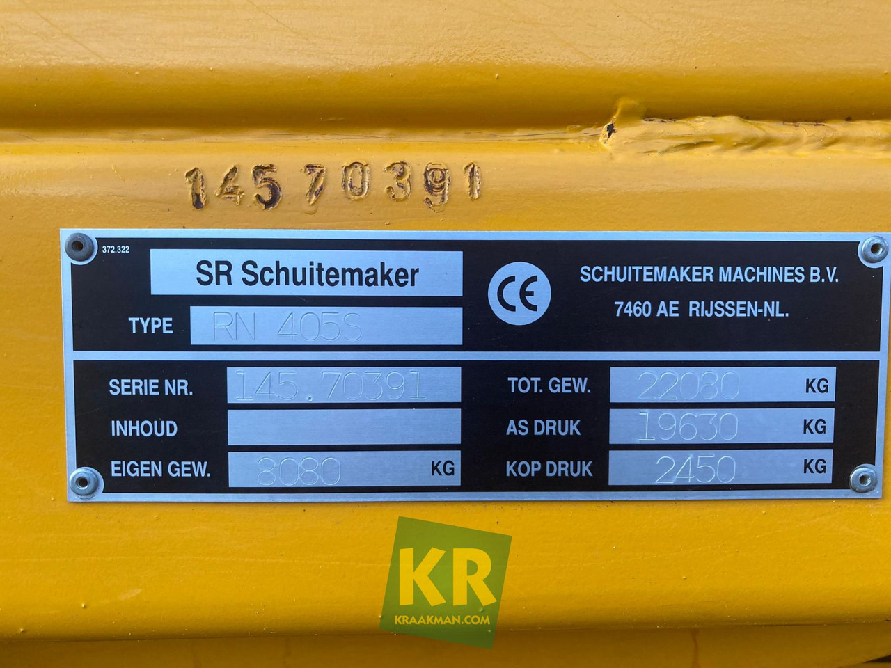Autochargeuse RAPIDE 145 Schuitemaker, SR-