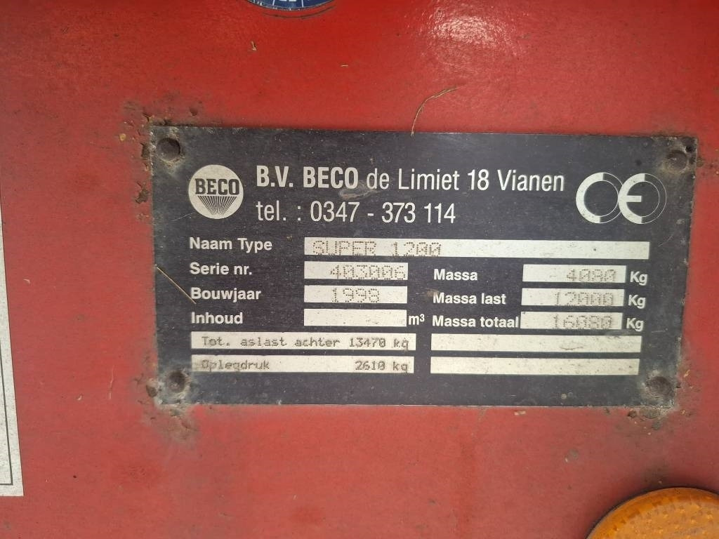 Benne agricole Beco Super 1200