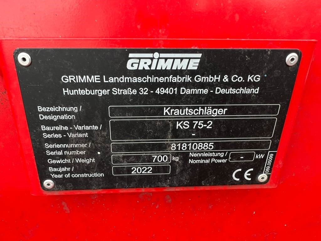 Broyeur de fanes Grimme KS 75-2