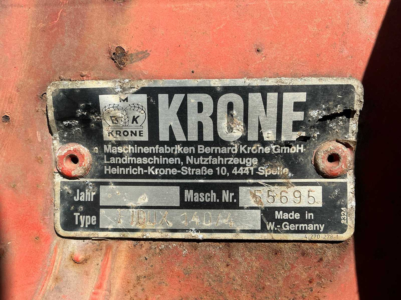 Charrue Krone Fidux 140/4