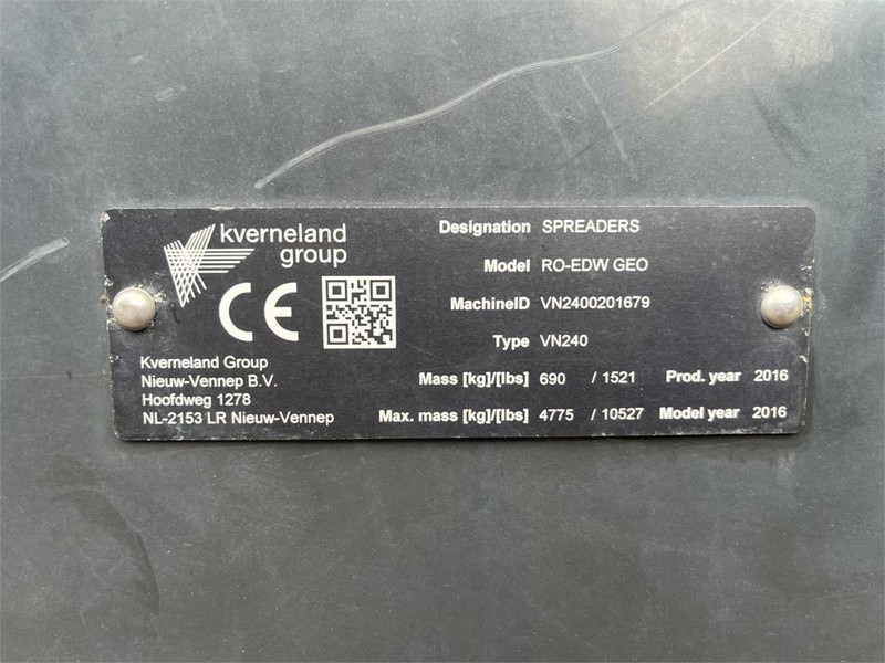 Distributeur d'engrais Vicon RO-EDW GEO S1500 ISO