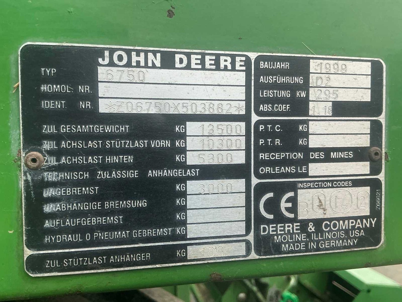 Ensileuse 1999 JOHN DEERE 6750 FORAGE HARVESTER