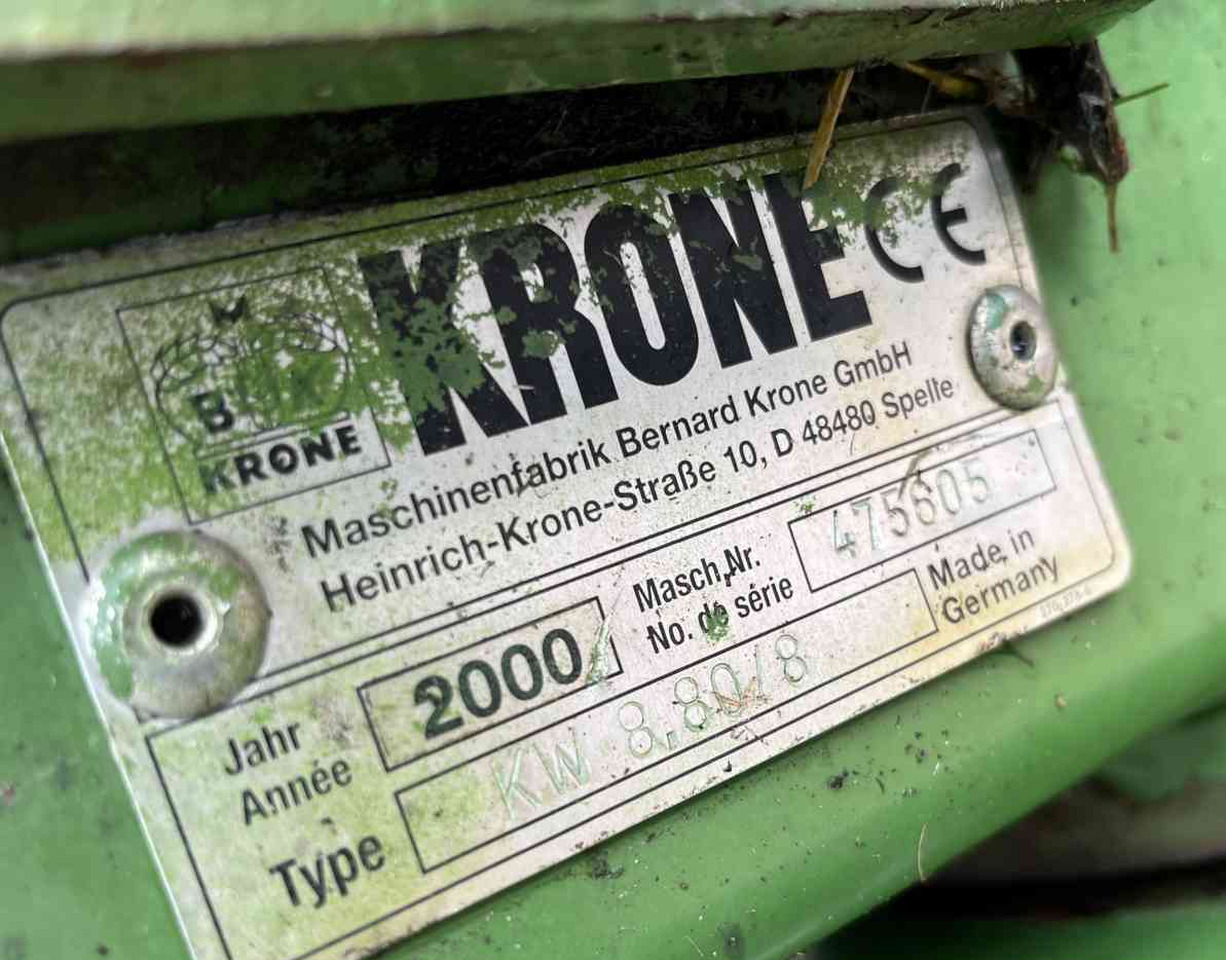 Faneuse Krone KW 8.80/8 Schudder Tedder Kreiselheuer weidebouwmachines