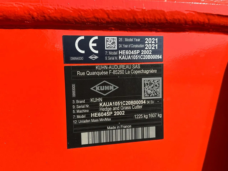 Faucheuse Kuhn HE 6045 P armklepelmaaier