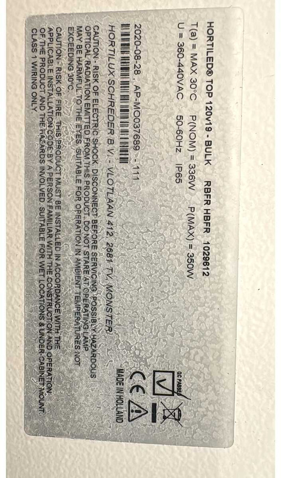 Machine agricole Hortilux HortiLed Top 120v19