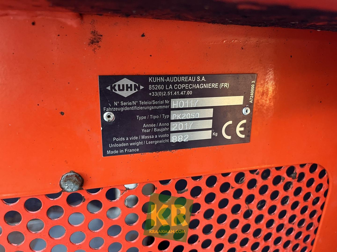 Matériel d'élevage PK2050 Kuhn
