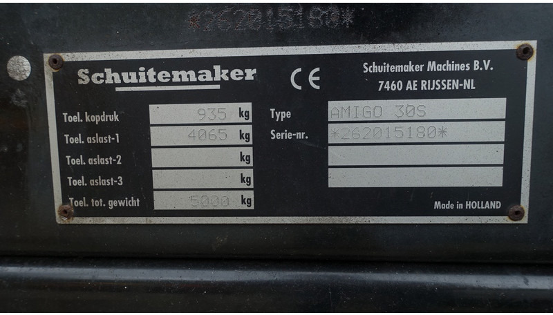 Matériel d'élevage Schuitemaker Amigo 30S met kenteken