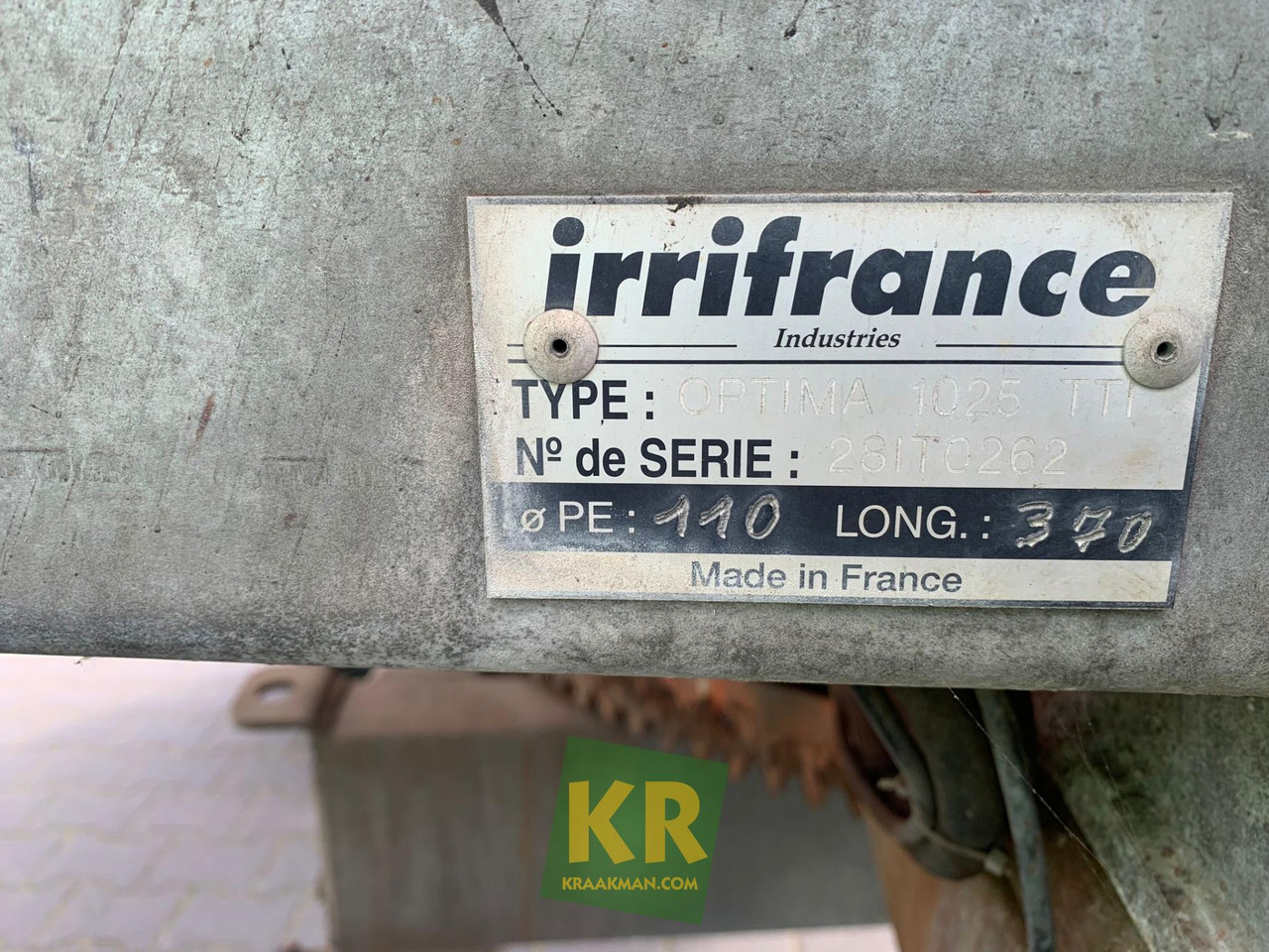 Matériel d'irrigation Optima 1025 irrifrance
