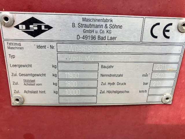 Mélangeuse STRAUTMANN Vertimix 1700 double