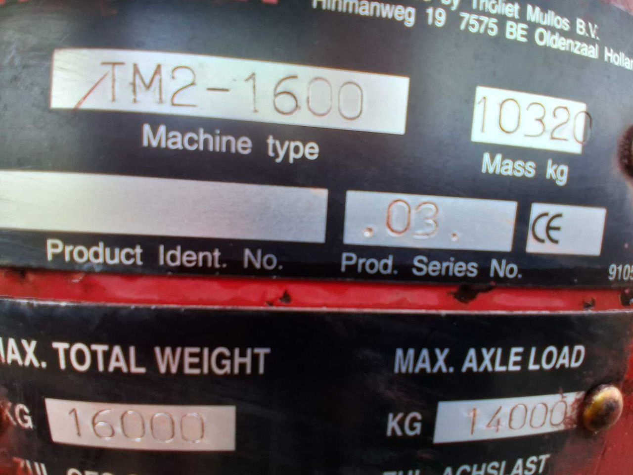 Mélangeuse Trioliet Triomix TM2-1600