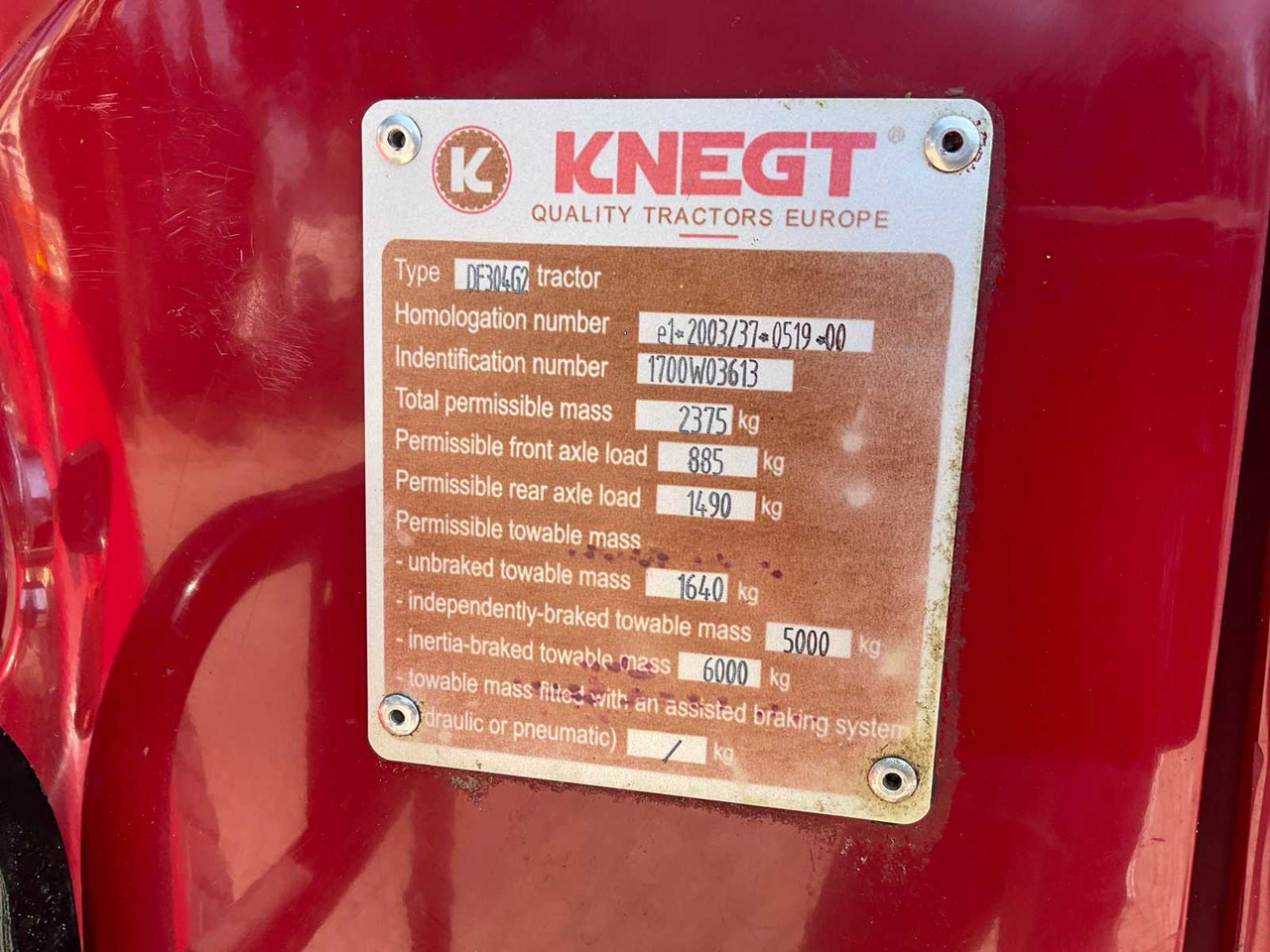 Micro tracteur Knegt DF 304 G2